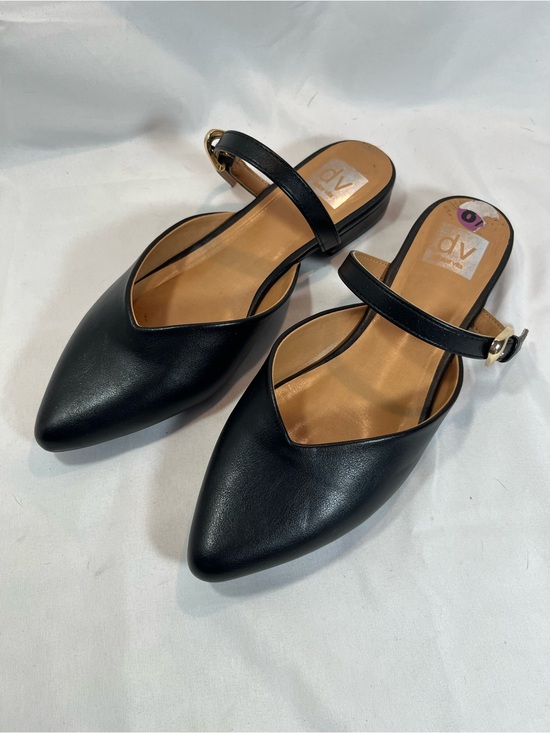 DV by Dolce Vita Shoes - Dolce Vita Black Pointed Mary Jane Flat with Ankle Strap